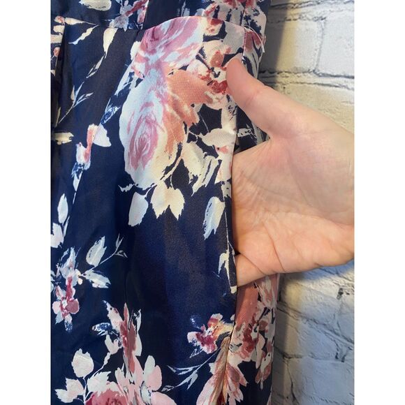 Speechless Size 13 Hi Low Halter Dress Floral Print Pockets Prom Formal NWT - Picture 4 of 15